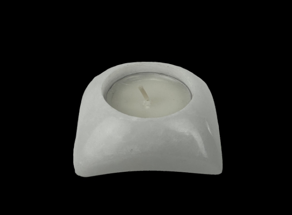 Teelichthalter aus weißem Marmor